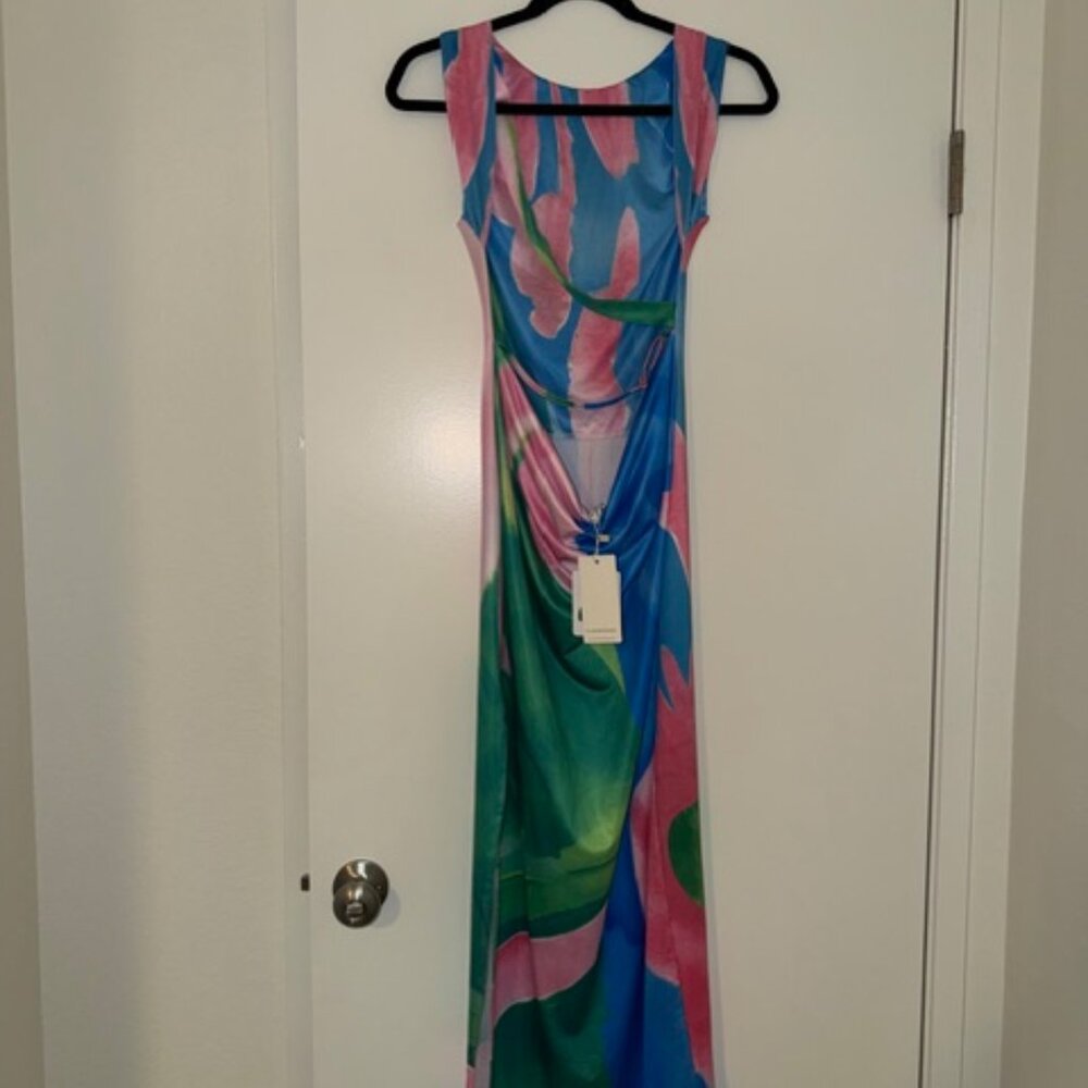 XS Colorful backless dress